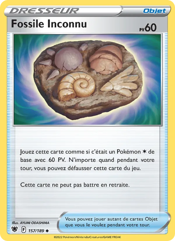 Carte Fossile Inconnu 157/189 – Astres Radieux