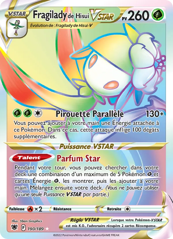 Carte Fragilady de Hisui VSTAR 190/189 – Astres Radieux