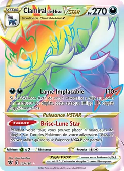 Carte Clamiral de Hisui VSTAR 197/189 – Astres Radieux