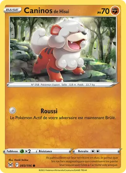 Carte Caninos de Hisui 083/196 – Origine Perdue