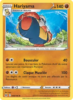 Carte Hariyama 098/196 – Origine Perdue