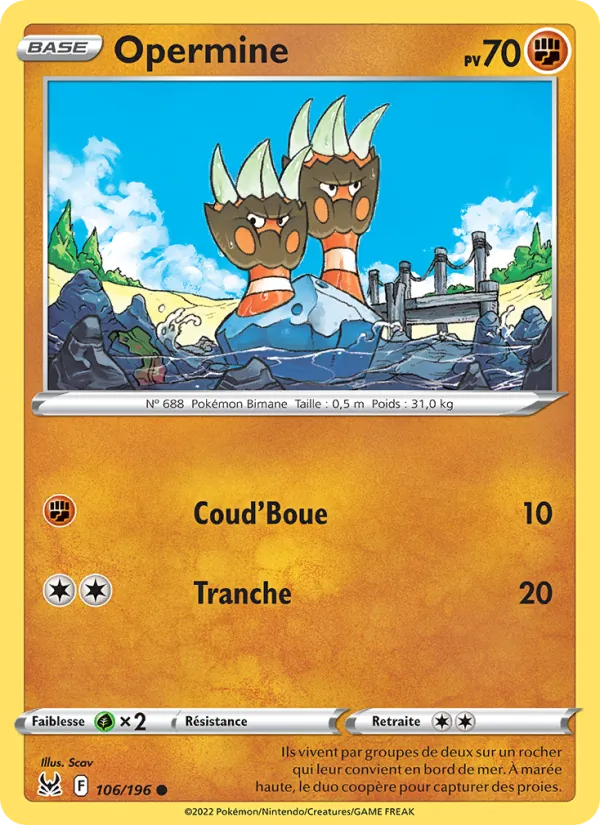 Carte Opermine 106/196 – Origine Perdue