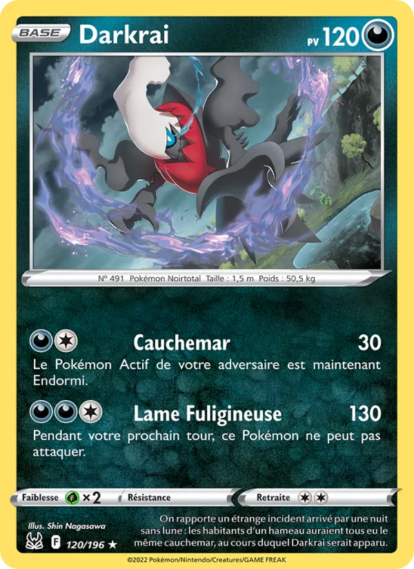 Carte Darkrai 120/196 – Origine Perdue