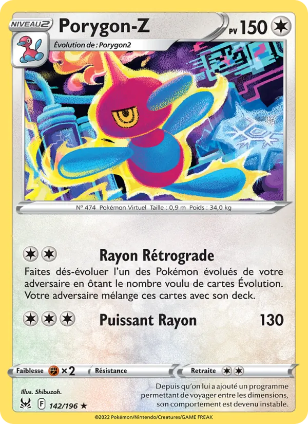 Carte Porygon-Z 142/196 – Origine Perdue