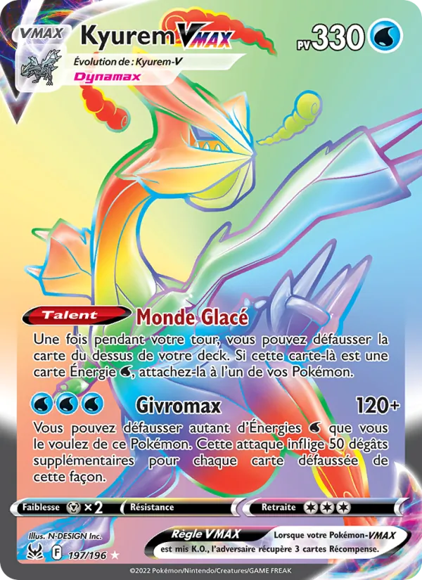 Carte Kyurem VMAX 197/196 – Origine Perdue