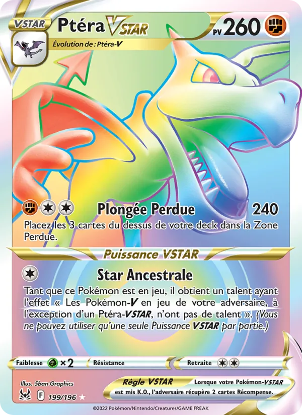 Carte Ptéra VSTAR 199/196 – Origine Perdue