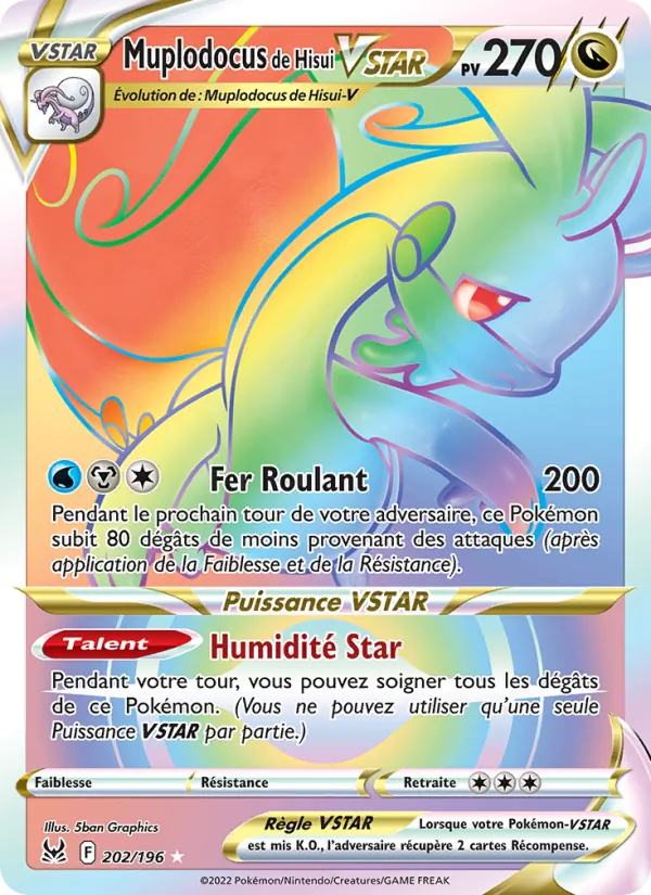 Carte Muplodocus de Hisui VSTAR 202/196 – Origine Perdue