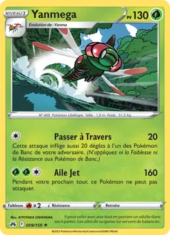 Carte Yanmega 009/159 – Zénith Suprême