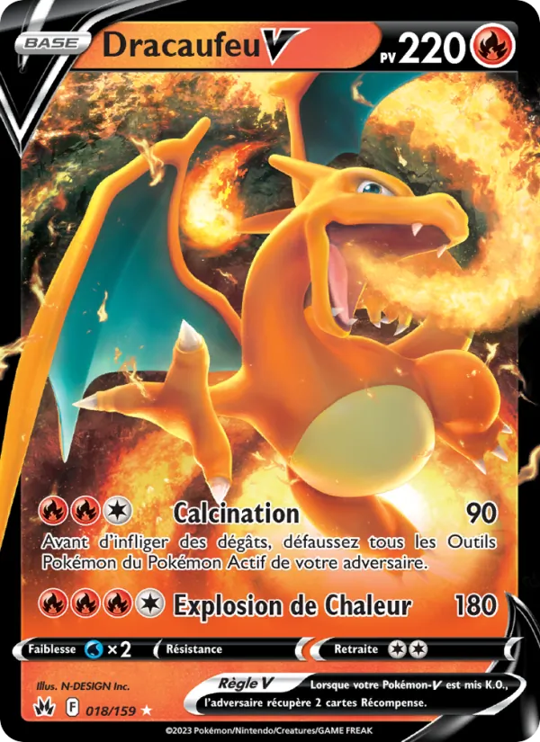 Carte Dracaufeu V 018/159 – Zénith Suprême