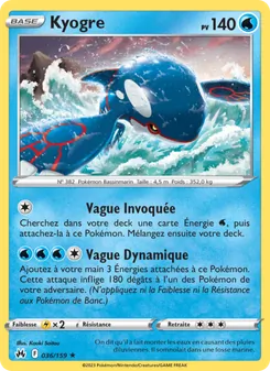 Carte Kyogre 036/159 – Zénith Suprême