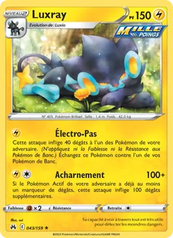 Carte Luxray 043/159 – Zénith Suprême