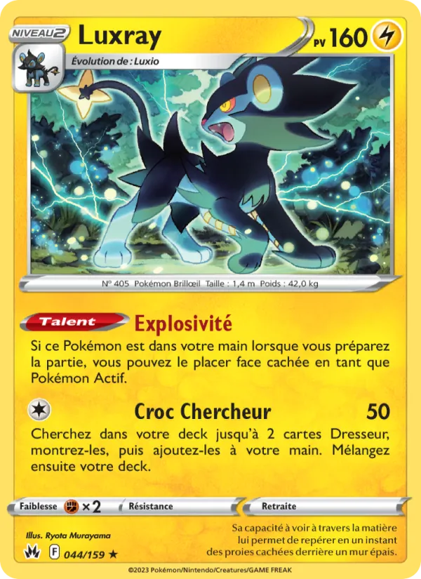 Carte Luxray 044/159 – Zénith Suprême