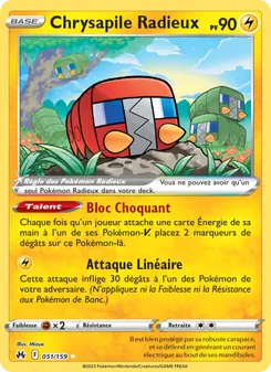 Carte Chrysapile Radieux 051/159 – Zénith Suprême