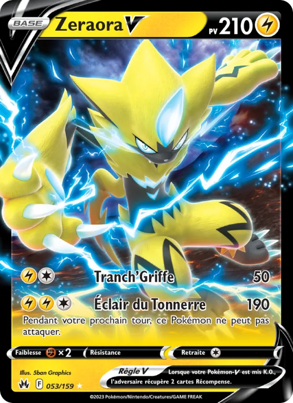 Carte Zeraora V 053/159 – Zénith Suprême