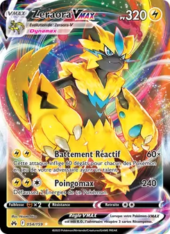 Carte Zeraora VMAX 054/159 – Zénith Suprême