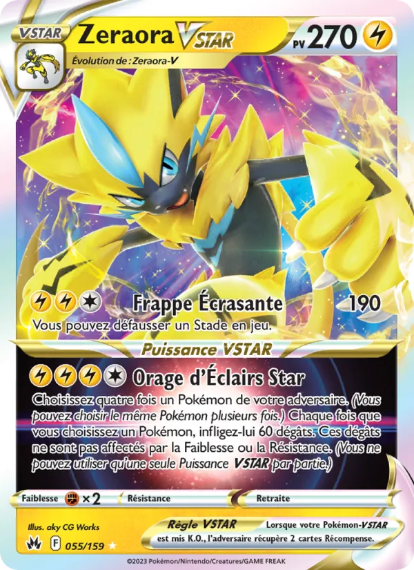 Carte Zeraora VSTAR 055/159 – Zénith Suprême