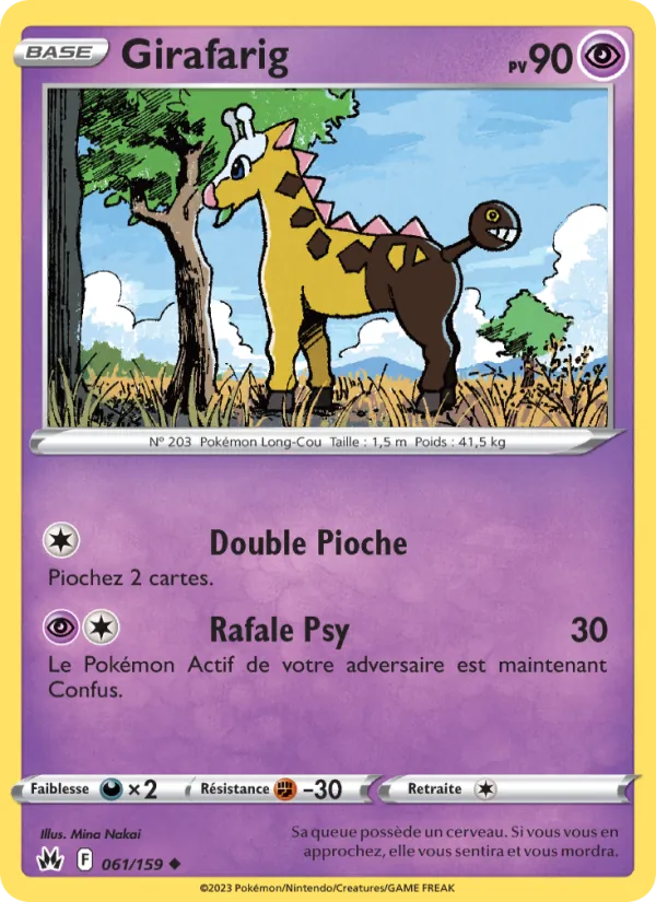 Carte Girafarig 061/159 – Zénith Suprême