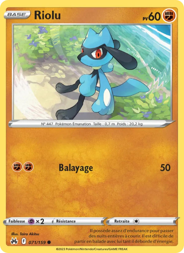 Carte Riolu 071/159 – Zénith Suprême