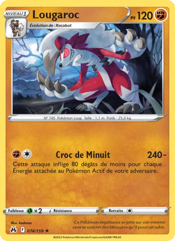 Carte Lougaroc 074/159 – Zénith Suprême