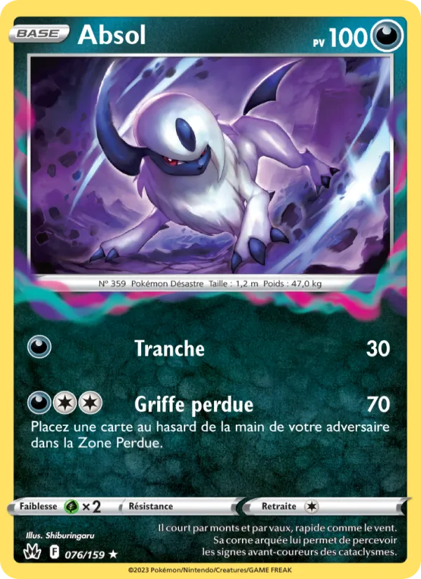 Carte Absol 076/159 – Zénith Suprême