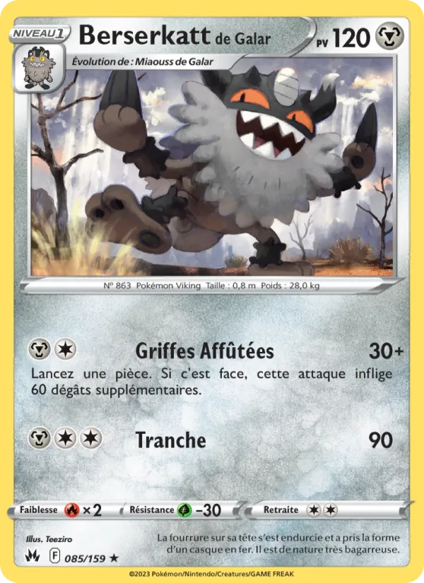 Carte Berserkatt de Galar 085/159 – Zénith Suprême