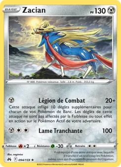Carte Zacian 094/159 – Zénith Suprême