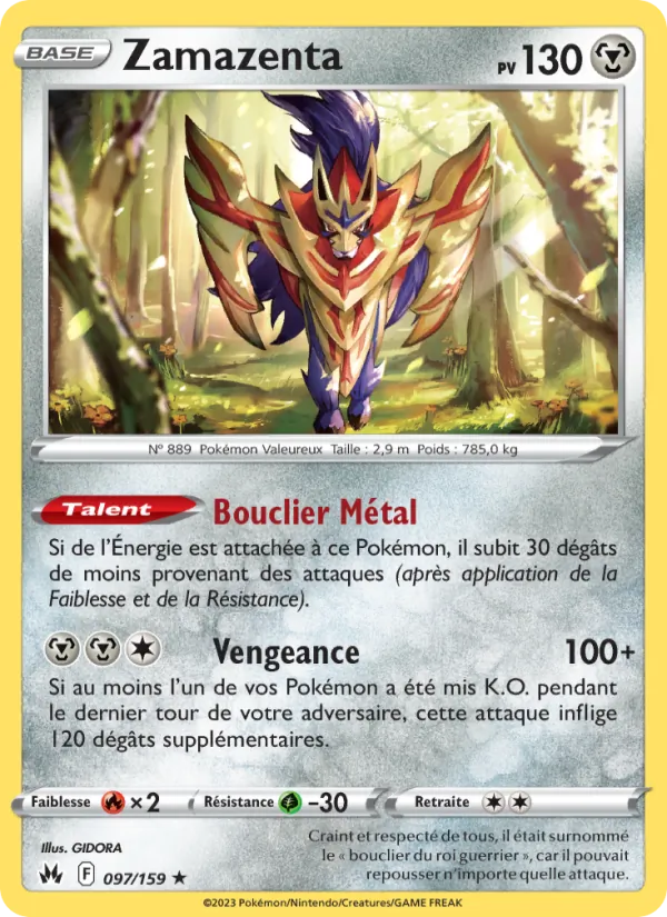 Carte Zamazenta 097/159 – Zénith Suprême