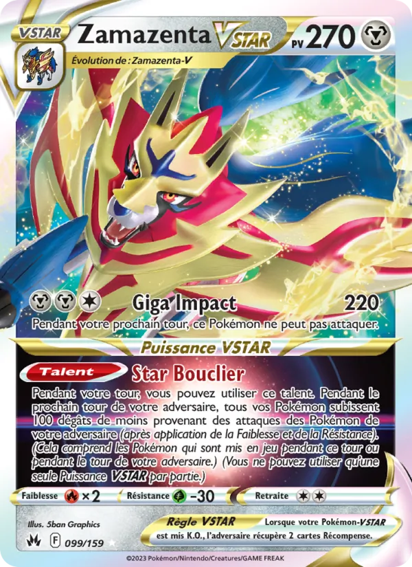 Carte Zamazenta VSTAR 099/159 – Zénith Suprême