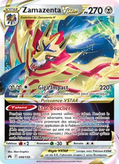 Carte Zamazenta VSTAR 099/159 – Zénith Suprême