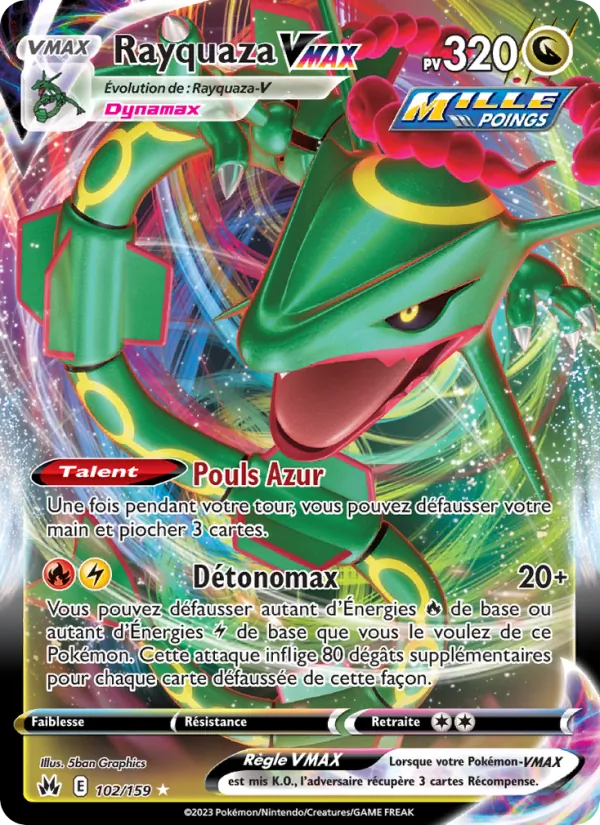 Carte Rayquaza VMAX 102/159 – Zénith Suprême