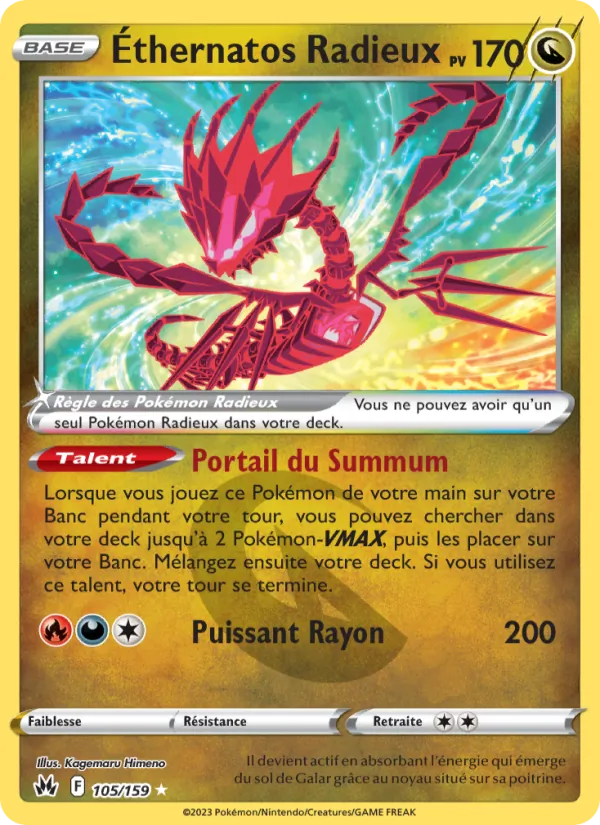 Carte Éthernatos Radieux 105/159 – Zénith Suprême