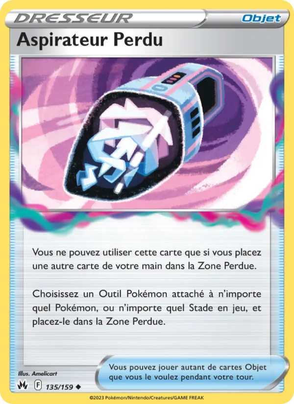 Carte Aspirateur Perdu 135/159 – Zénith Suprême
