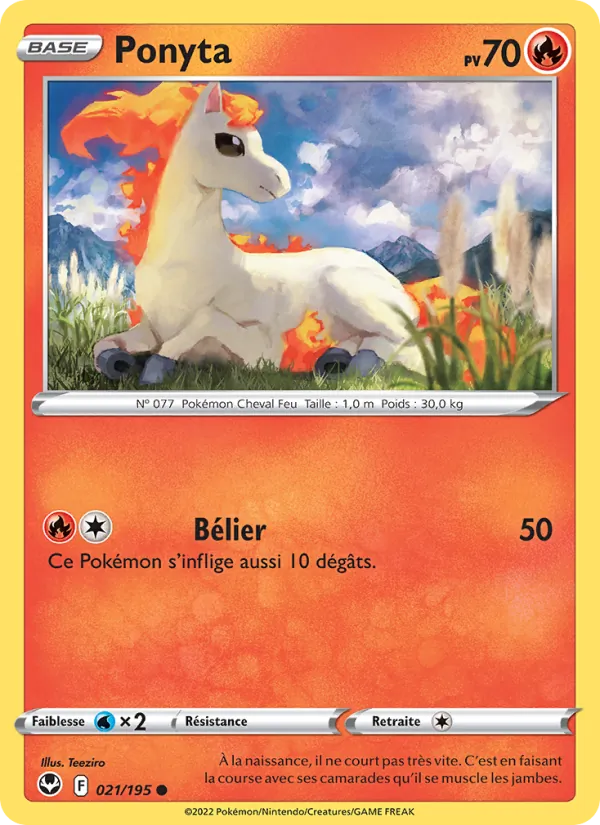 Carte Ponyta 021/195 – Tempête Argentée