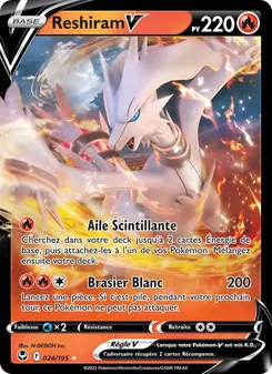 Carte Reshiram V 024/195 – Tempête Argentée