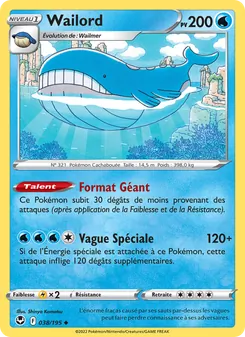Carte Wailord 038/195 – Tempête Argentée