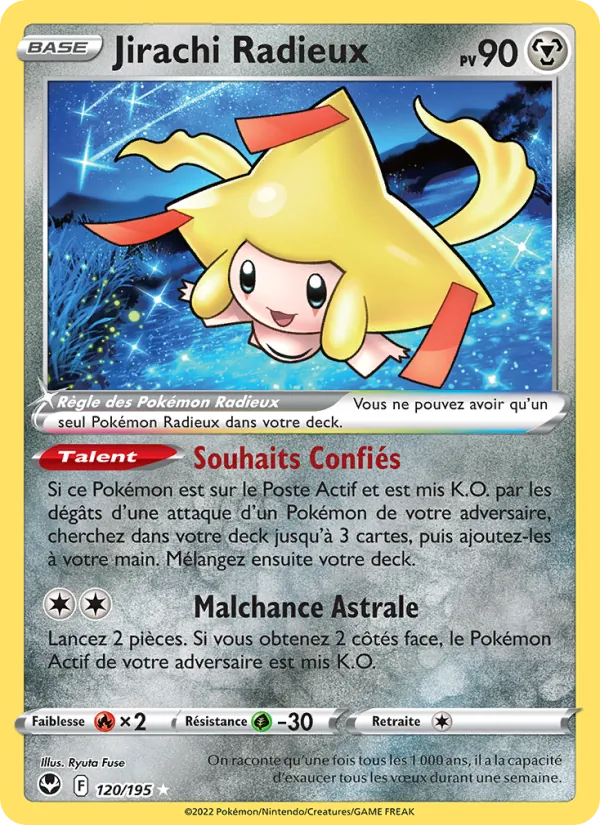 Carte Jirachi Radieux 120/195 – Tempête Argentée
