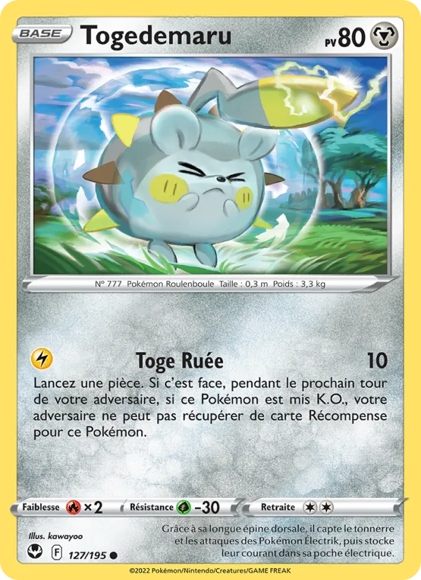 Carte Togedemaru 127/195 – Tempête Argentée