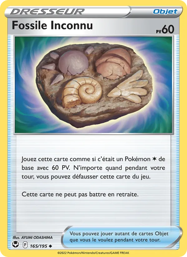Carte Fossile Inconnu 165/195 – Tempête Argentée