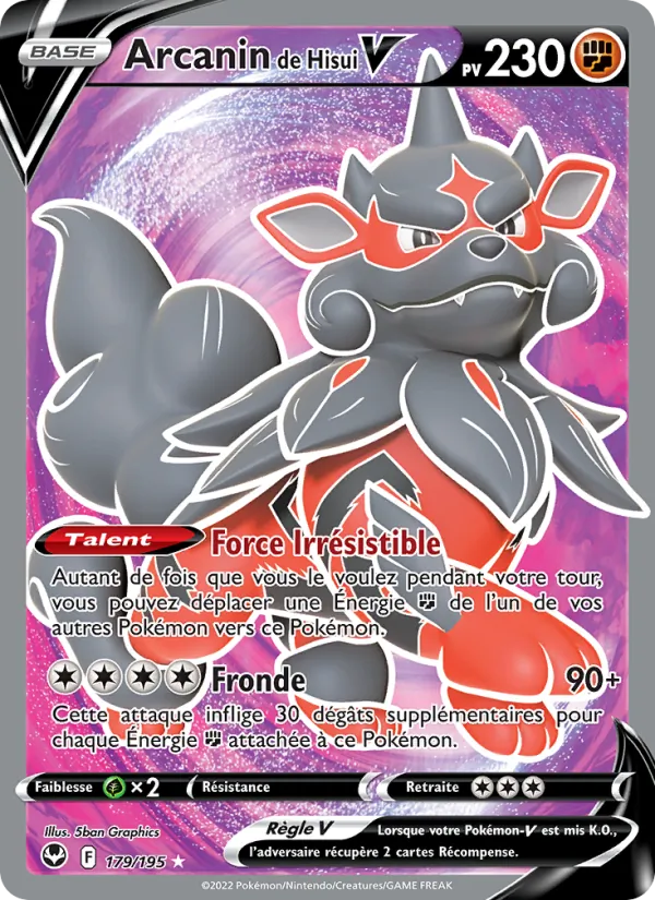 Carte Arcanin de Hisui V 179/195 – Tempête Argentée