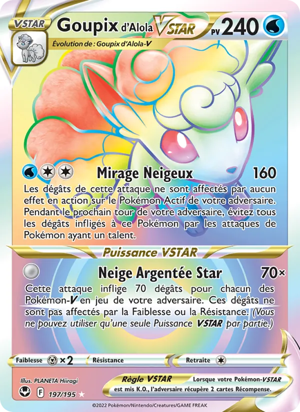 Carte Goupix d'Alola VSTAR 197/195 – Tempête Argentée