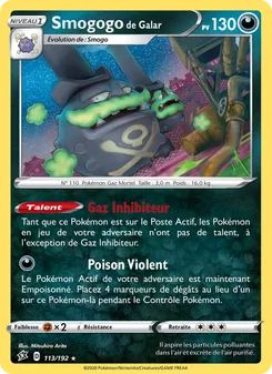 Carte Smogogo de Galar 113/192 – Clash des Rebelles