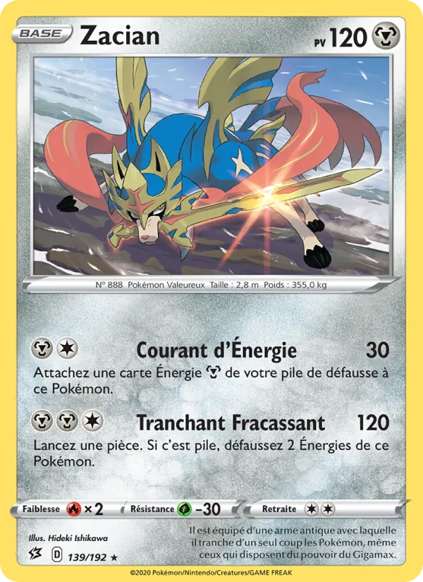 Carte Zacian 139/192 – Clash des Rebelles