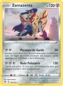Carte Zamazenta 140/192 – Clash des Rebelles