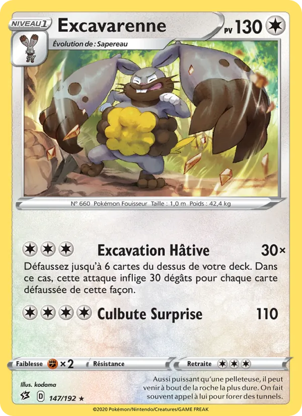 Carte Excavarenne 147/192 – Clash des Rebelles