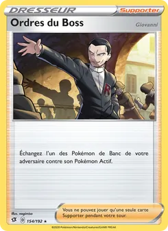 Carte Ordres du Boss (Giovanni) 154/192 – Clash des Rebelles