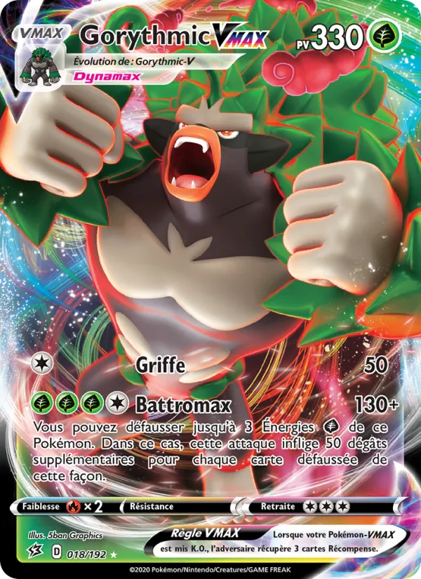 Carte Gorythmic VMAX 18/192 – Clash des Rebelles
