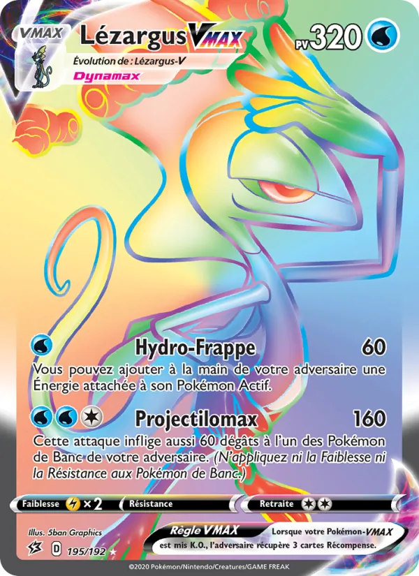 Carte Lézargus VMAX 195/192 – Clash des Rebelles