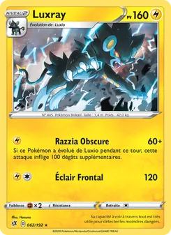 Carte Luxray 62/192 – Clash des Rebelles