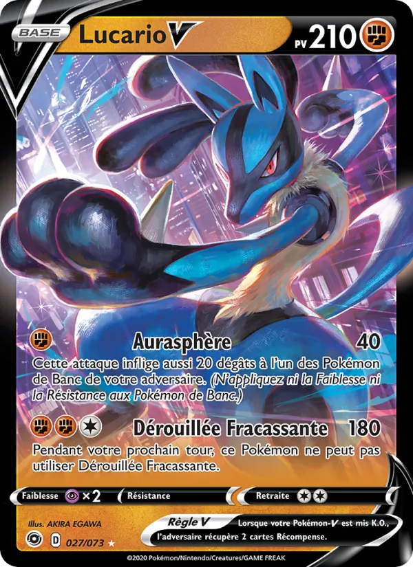 Carte Lucario V 27/73 – La Voie du Maître