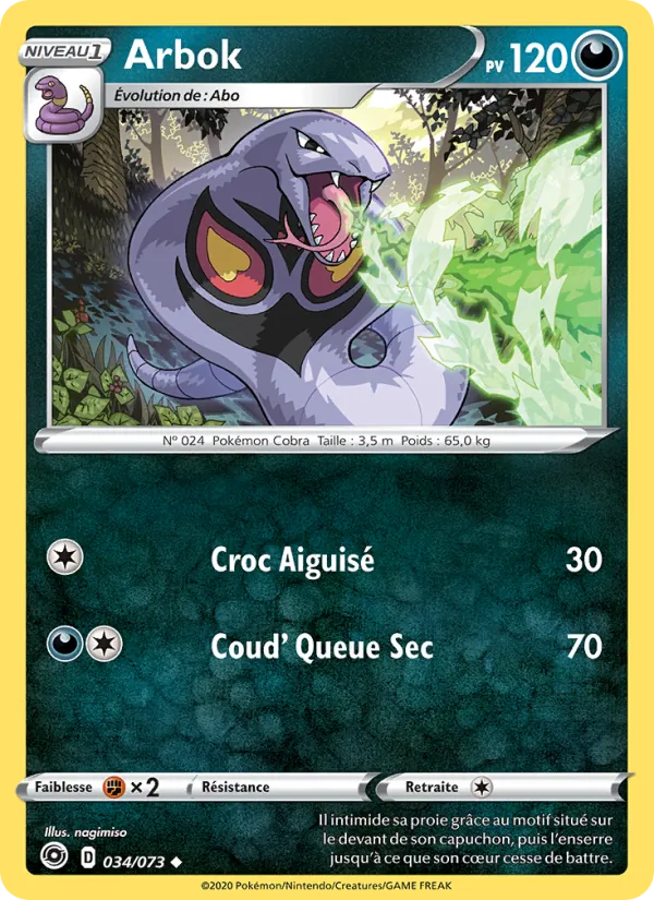 Carte Arbok 34/73 – La Voie du Maître